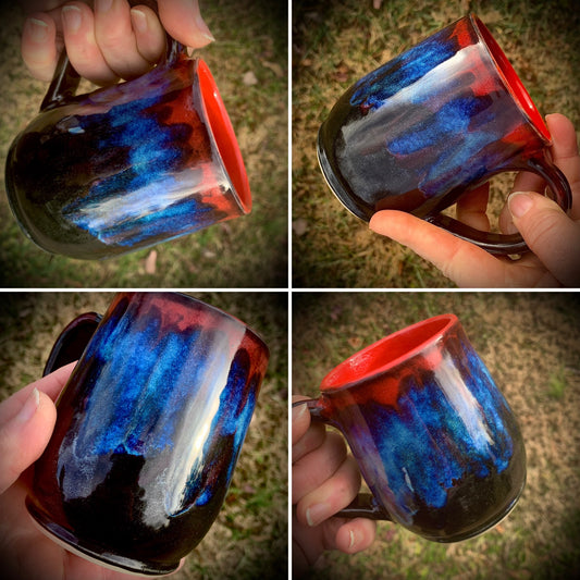 Cosmic Volcano Glazed Wheel Thrown Mug