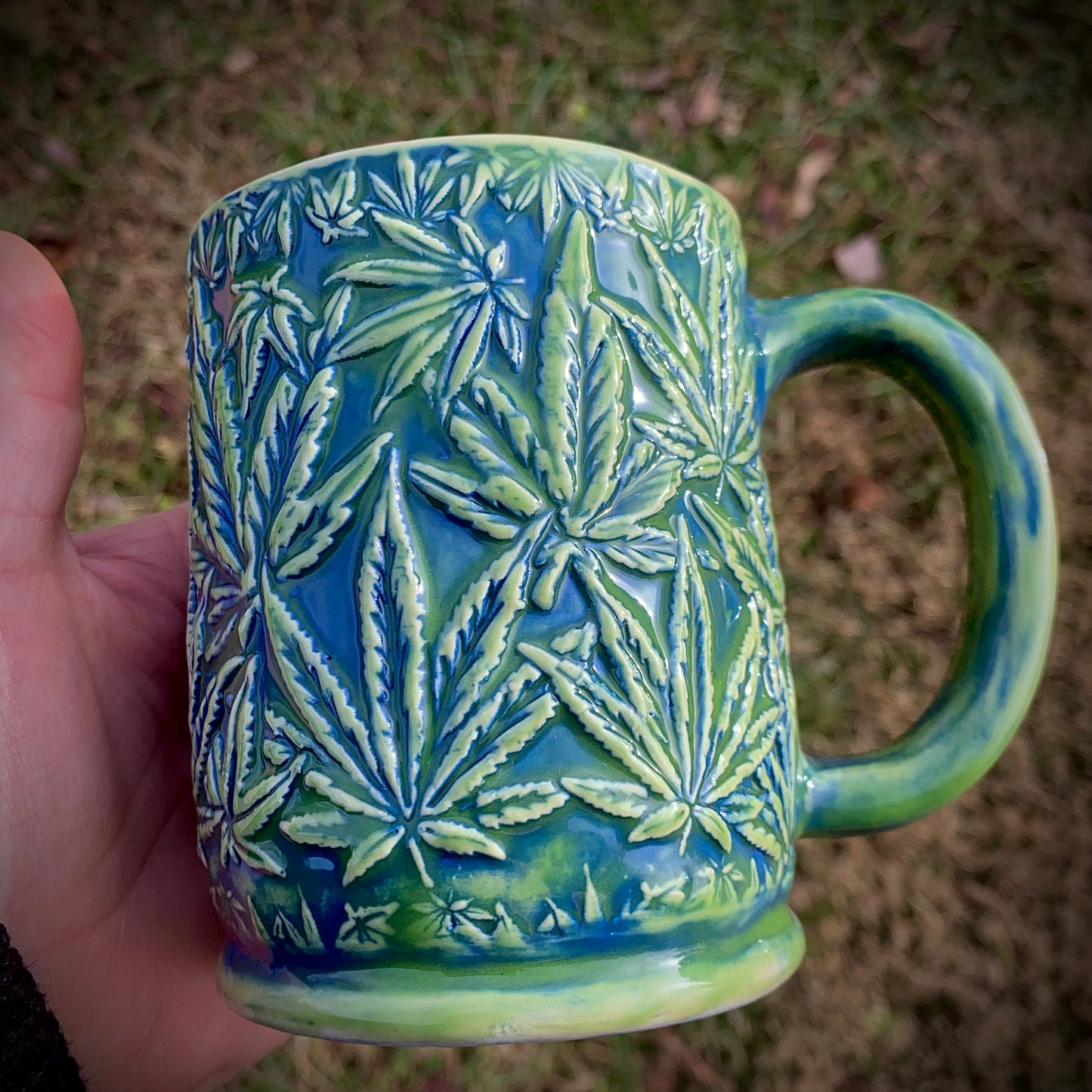 Cannabis Texture Stoneware Mug