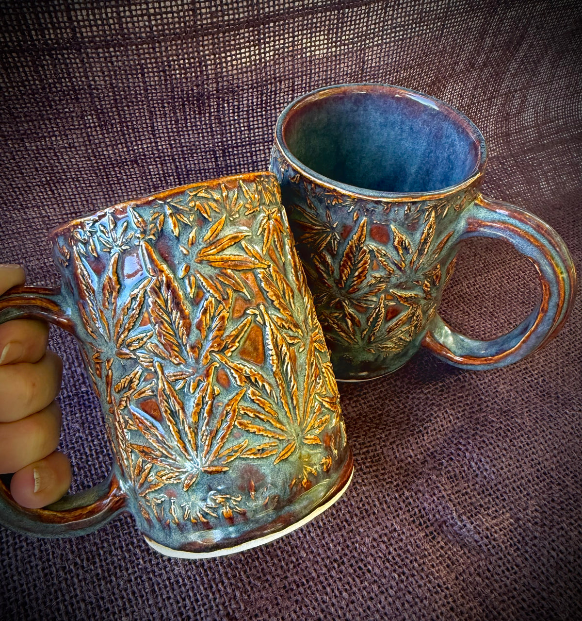 Cannabis Texture Stoneware Mug