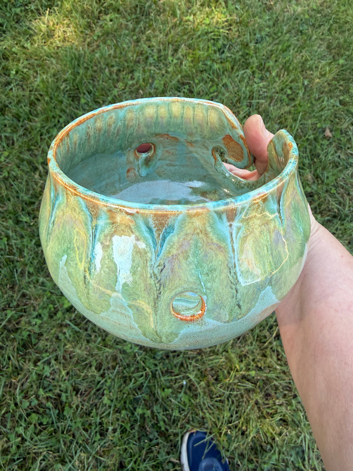 Nautilus Green Yarn Bowl