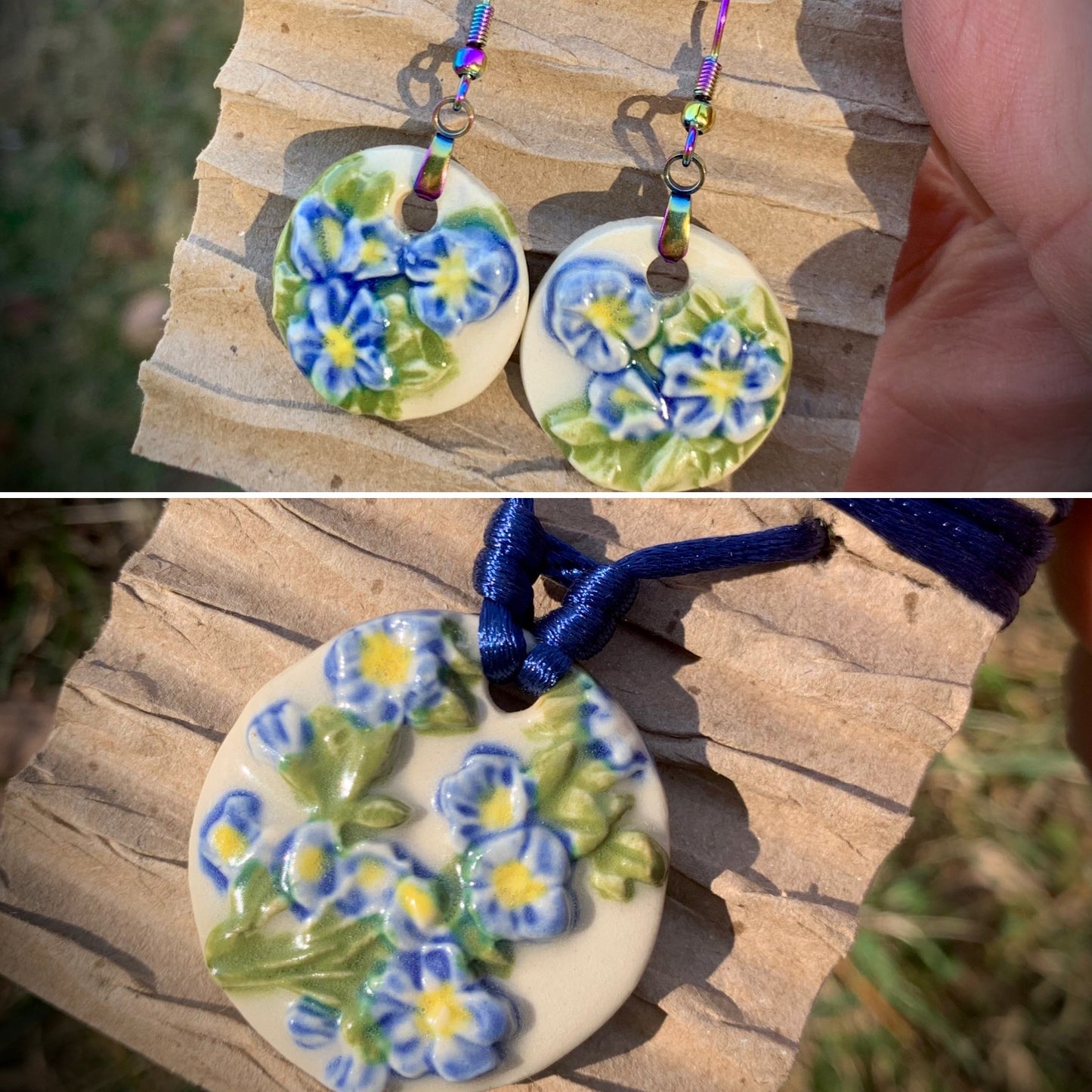 Forget-Me-Not Flower Necklace or Earrings