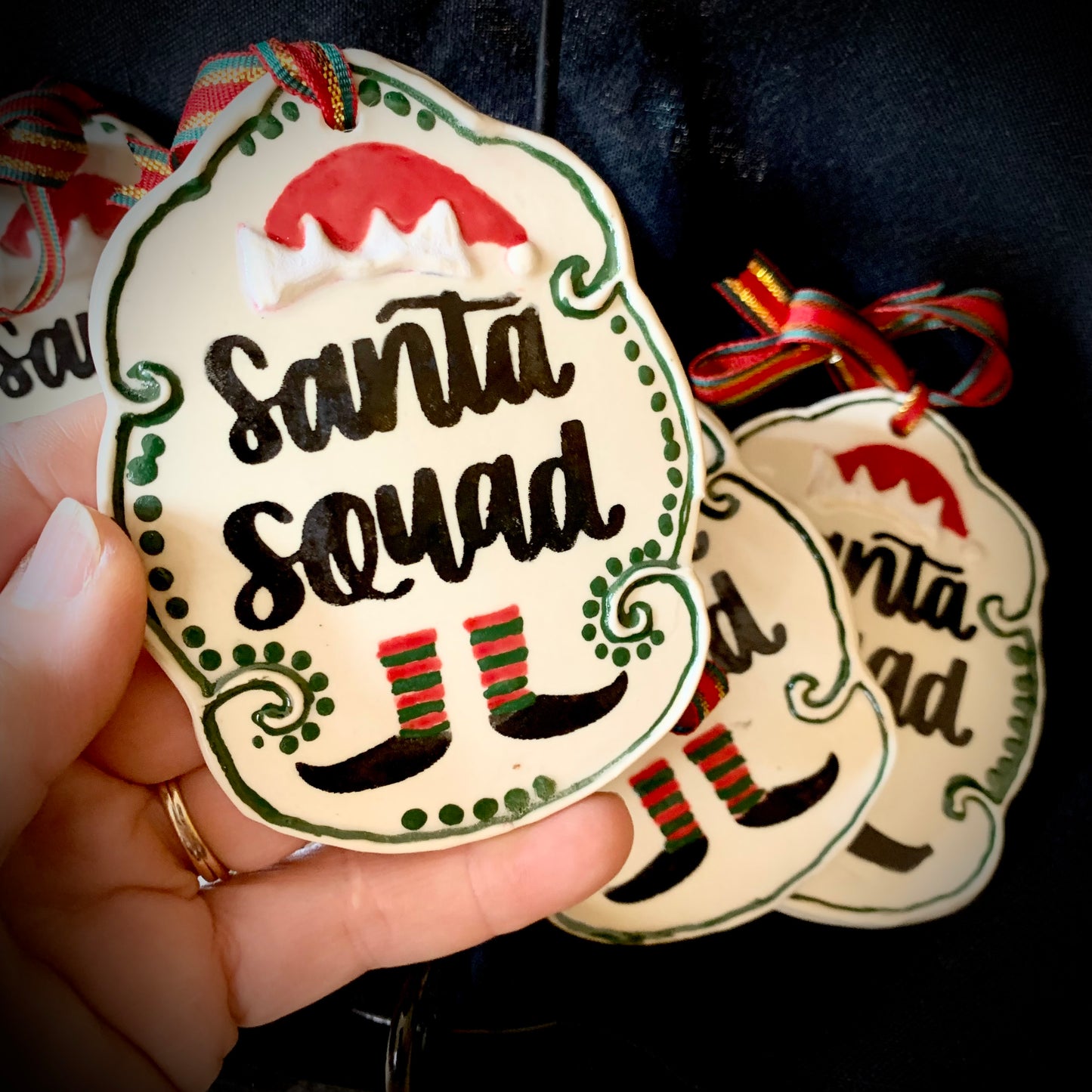 Santa’s Team Ornaments