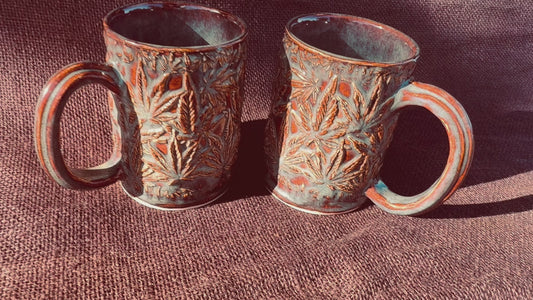 Cannabis Texture Stoneware Mug