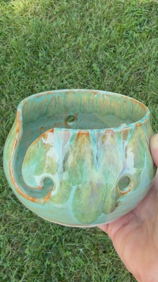Nautilus Green Yarn Bowl