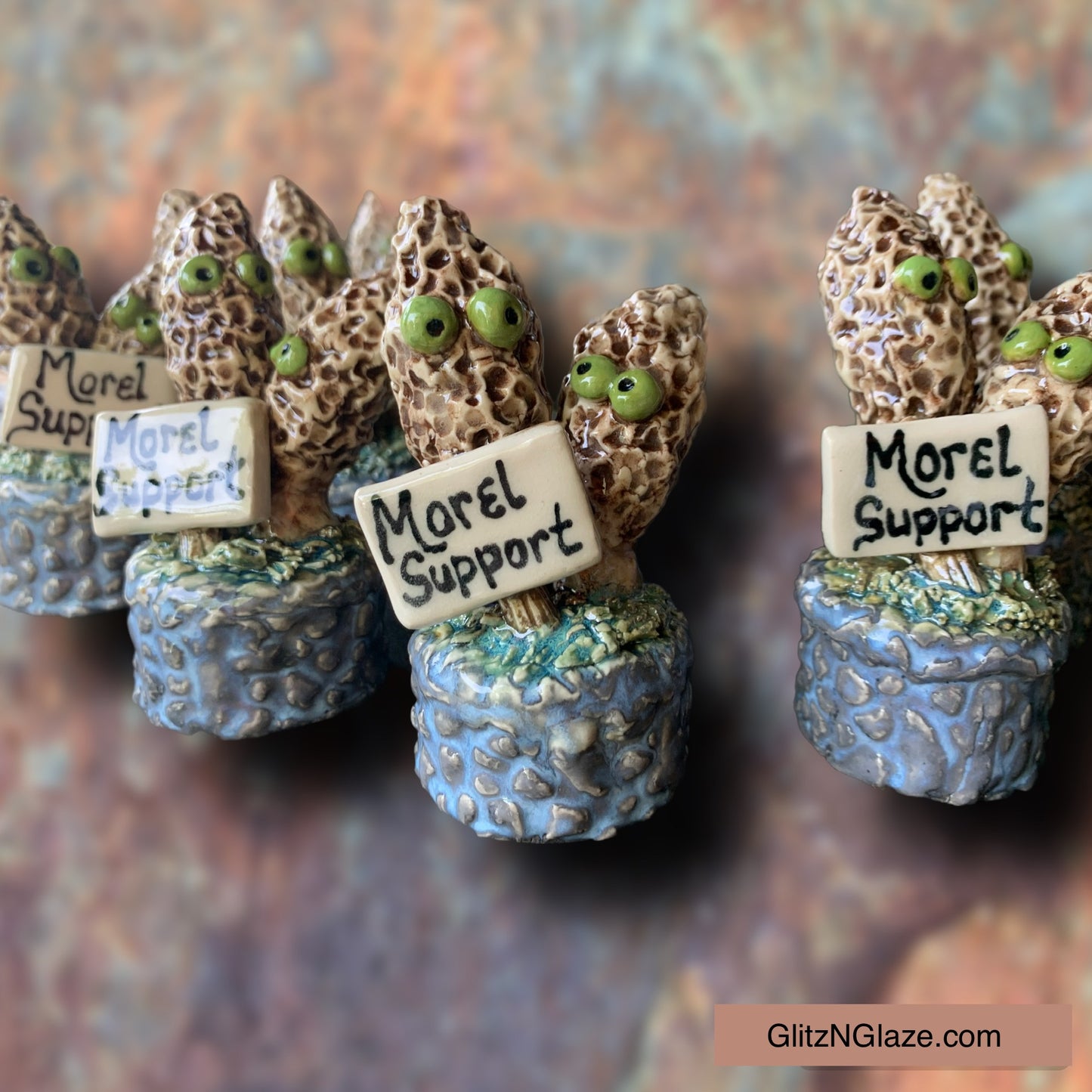 Morel Support Mushroom Figurine