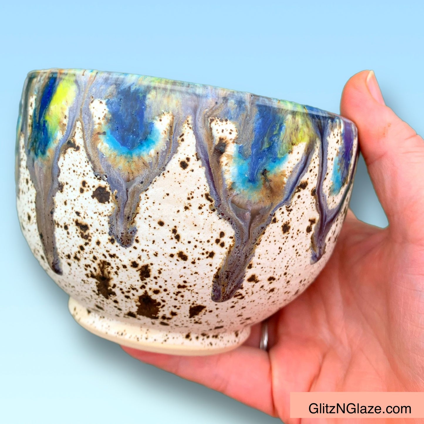 Peacock Glazed Bowl
