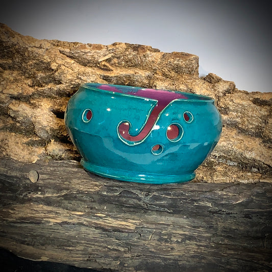Small Turquoise Yarn Bowl