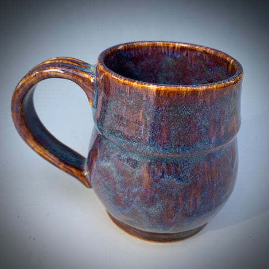 Purple Wheel Thrown Mug