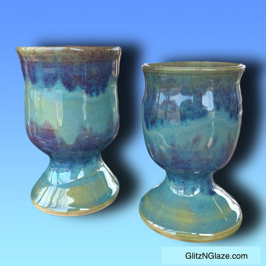 Turquoise Cordial Stem Goblet Shot Glass